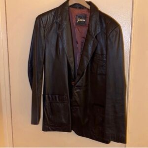 Vintage Leather blazer jacket